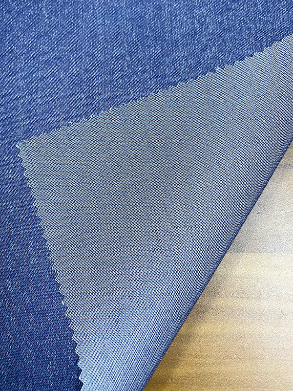 JEANS LIKE WOVEN AH-47335 52%R+47%T+1%SP 신축성이 좋고, 장시간 유지가 가능하며, 면 함유량이 높음